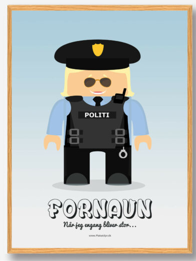 Politimand (pige) - plakat