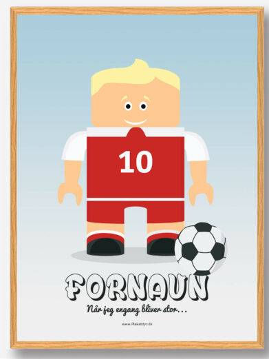 Fodboldspiller (dreng) - plakat