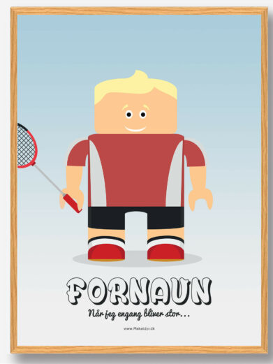 Badmintonspiller (dreng) - plakat