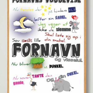 Personlig vuggeviseplakat