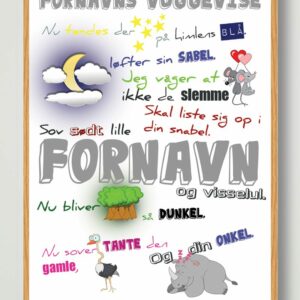 Personlig vuggeviseplakat