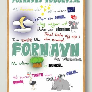 Personlig vuggeviseplakat