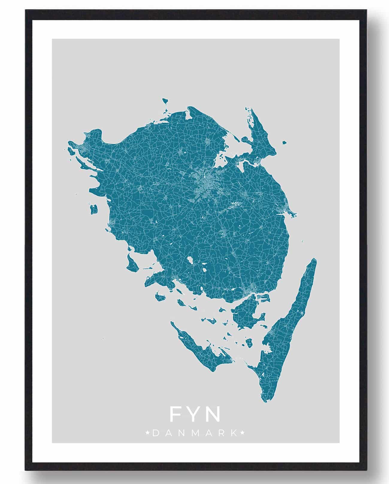 Fyn plakat - blå