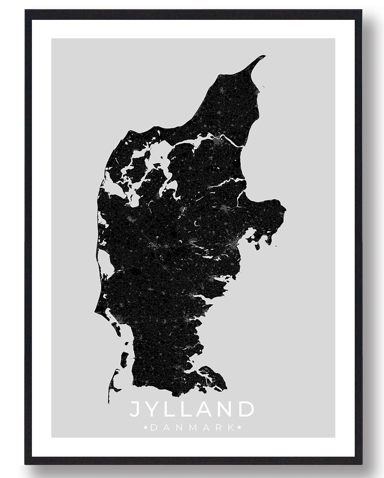 Jylland plakat - sort
