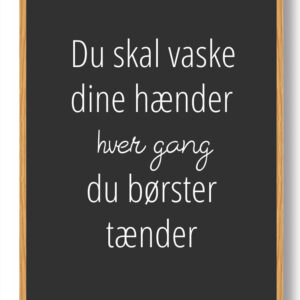 Vask dine hænder - plakat