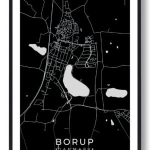 Borup by plakat - sort