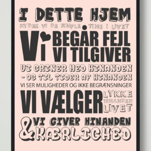 I dette hjem nyder vi... - plakat
