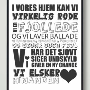 I vores hjem kan vi… - plakat
