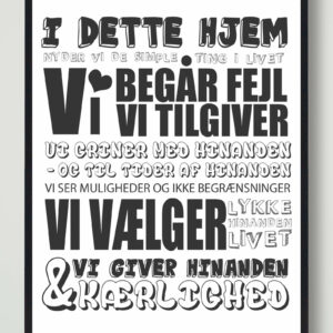 I dette hjem nyder vi... - plakat