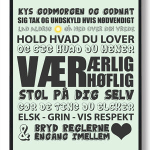 Kys hinanden godmorgen... - plakat