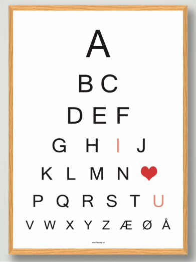 ABC i love you kaerlighedsplakat