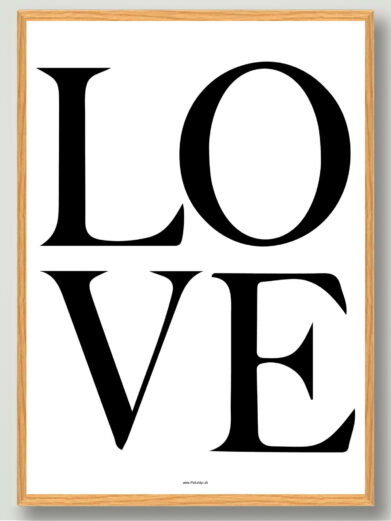LOVE-plakat-sort-hvid