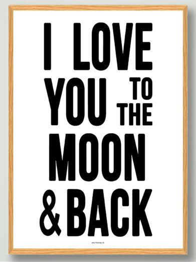 I love you to the moon-plakat