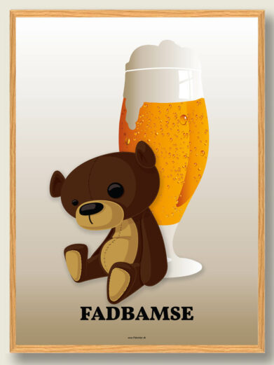 Fadbamse - ølplakat
