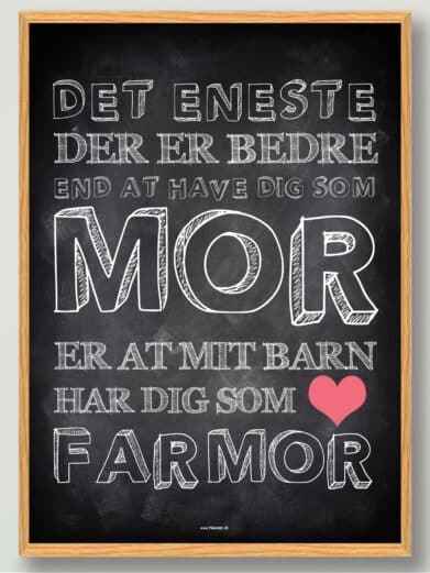 Gaveide til mors dag plakat
