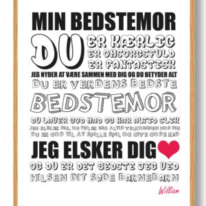 Min bedstemor... - plakat