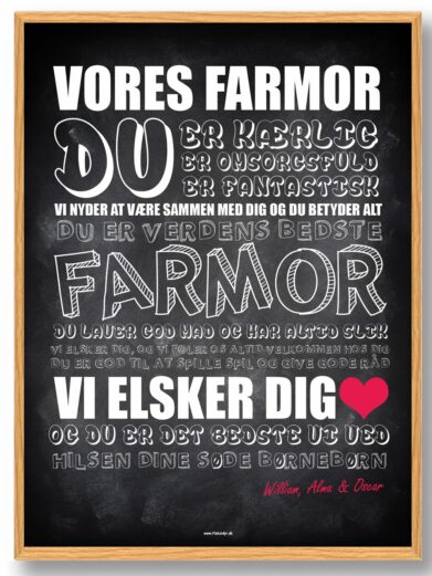 Vores farmor (Sort) - plakat
