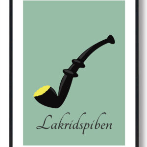 Lakridspibeplakat grøn - gul krymmel