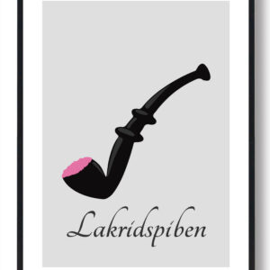Lakridspibeplakat - grå