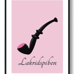 Lakridspibeplakat lyserød