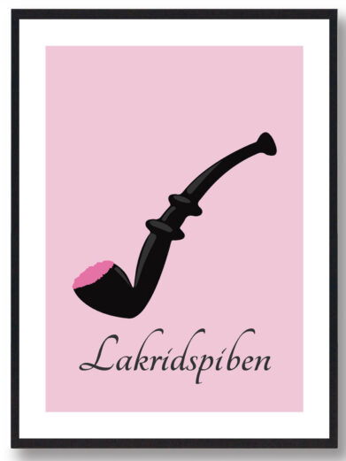 Lakridspibeplakat lyserød
