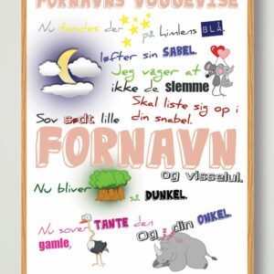 Personlig vuggeviseplakat