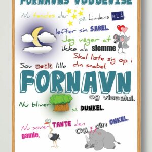 Personlig vuggeviseplakat
