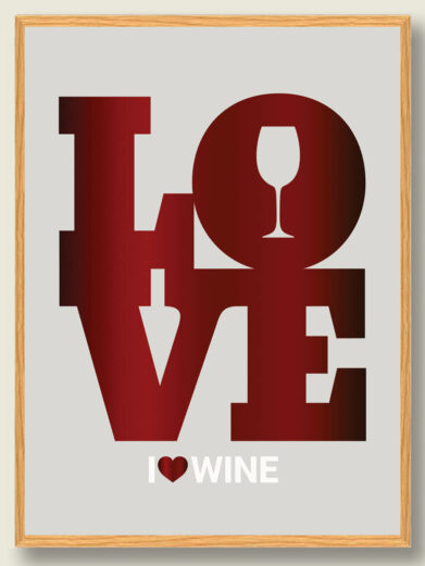I LOVE WINE - vinplakat