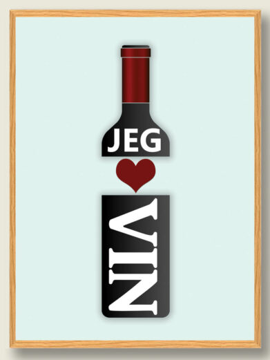 Jeg elsker vin - plakat