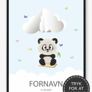 Navnetavle Panda - plakat