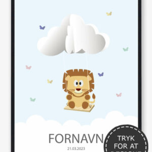 Navnetavle Løve - plakat