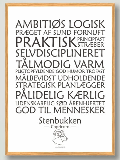 plakat-med-stjernetegn-stenbukken