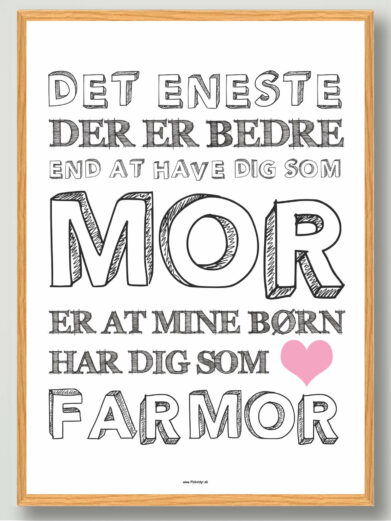 Personlig gaveide farmor på mors dag