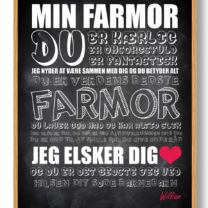 Min farmor (Sort) - plakat