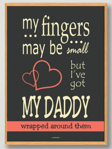 My fingers may be small… (sort) - plakat