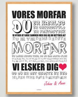 Far plakat køb fars dag plakat samt morfar og farfar plakat Badeværelse plakater