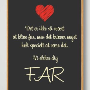 Det er ikke så svært… Vi elsker dig far - plakat