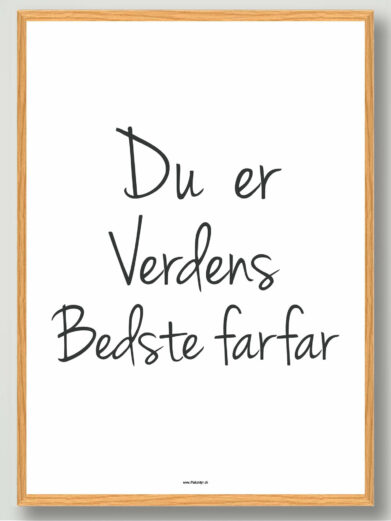 Verdens bedste farfar - plakat