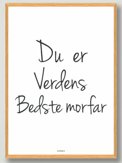 Verdens bedste morfar - plakat