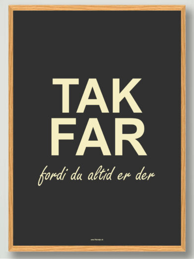 Tak far (sort) - plakat