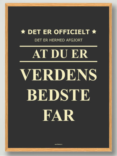 Officielt verdens bedste far - plakat
