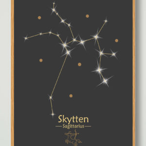 Stjernebillede skytten (sort) - plakat