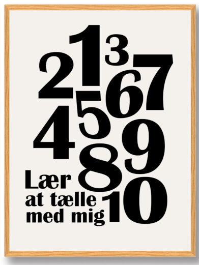Lær at tælle med mig - plakat
