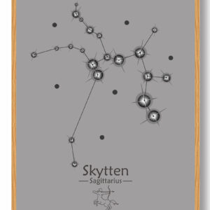 Stjernebillede skytten (grå) - plakat