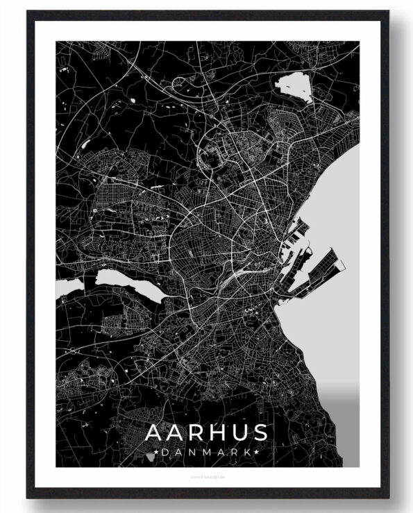 Aarhus by plakat - sort