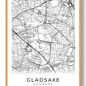 Gladsaxe by plakat - hvid