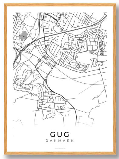 Gug by plakat - hvid