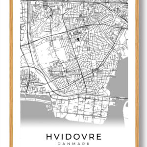 Hvidovre by plakat - hvid