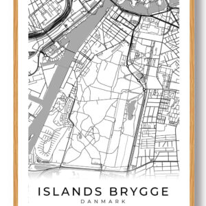 Islands Brygge by plakat - hvid