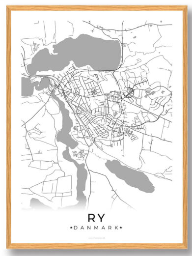 Ry by plakat - hvid